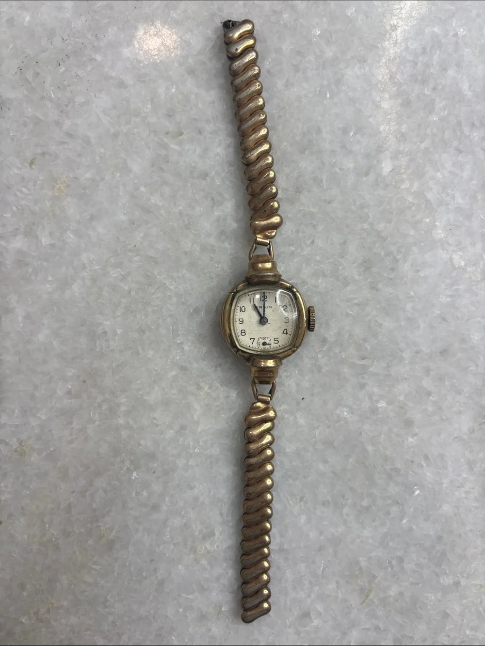 Orvin Vintage Ladies Gold-Tone Bracelet Watch
